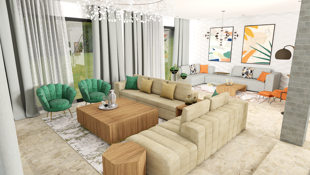 Rendu 3D du projet فيلا بريستيجيا مراكش à Marrakech, Maroc — vue 02