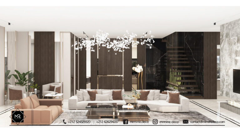 Rendu 3D du projet Villa marocaine de luxe à Harhoura, Rabat — vue 02
