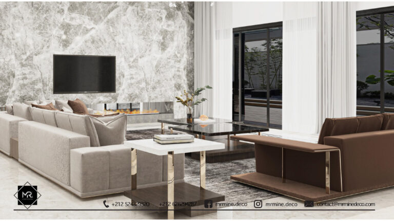 Rendu 3D du projet Villa marocaine de luxe à Harhoura, Rabat — vue 01
