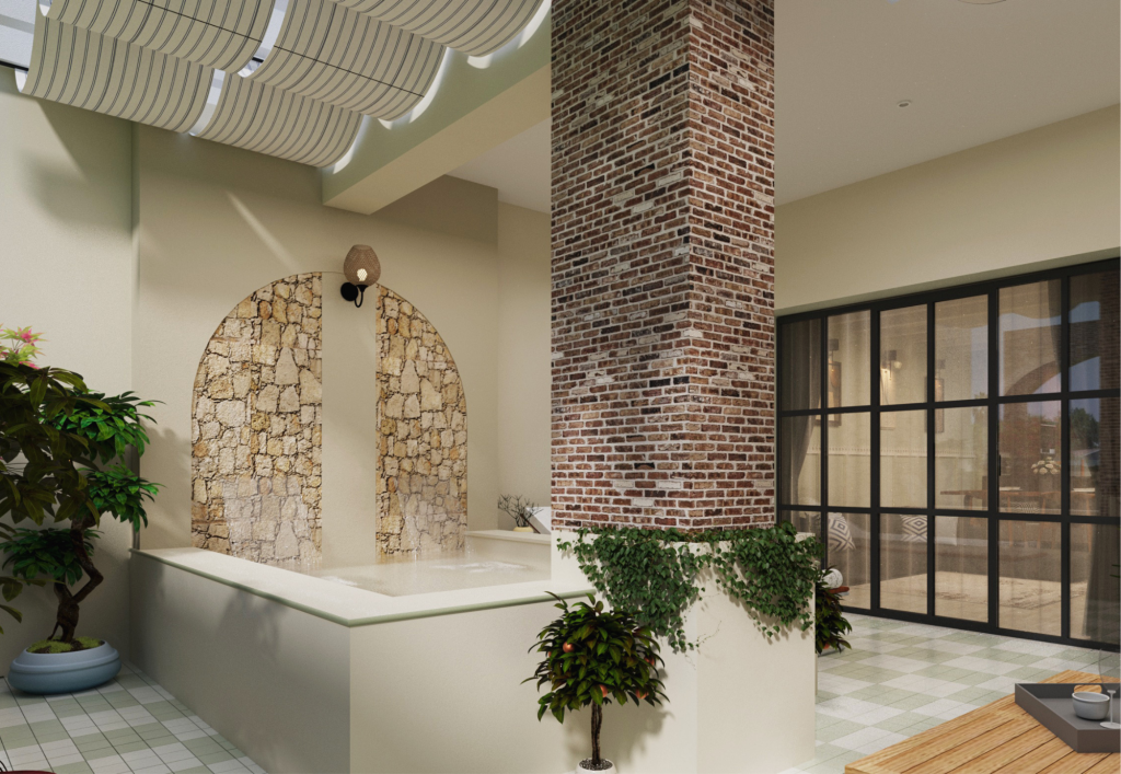 Rendu 3D du projet Airbnb Apartment Marrakech à Marrakech, Maroc — vue 01