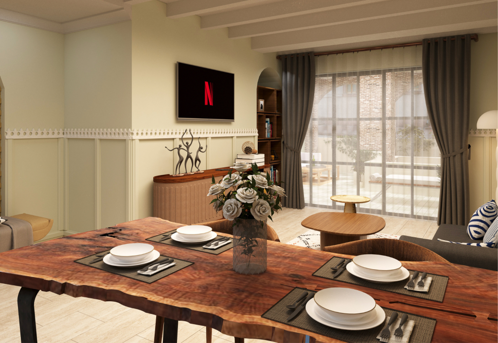 Rendu 3D du projet Airbnb Apartment Marrakech à Marrakech, Maroc — vue 04