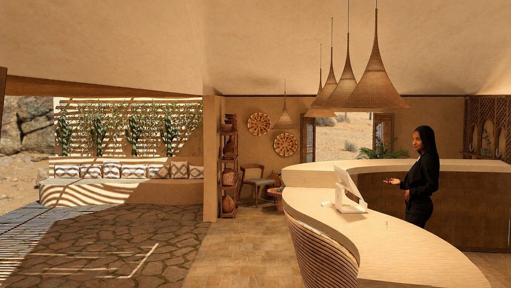 Rendu 3D du projet Eva Luxury Camp Agafay à Agafay, Marrakech — vue 07