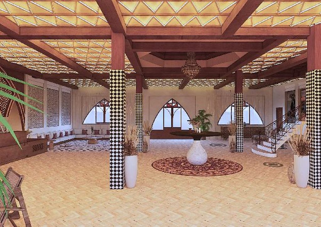 Rendu 3D du projet فندق السباعي بالاس زاكورة à Zagora, Maroc — vue 02