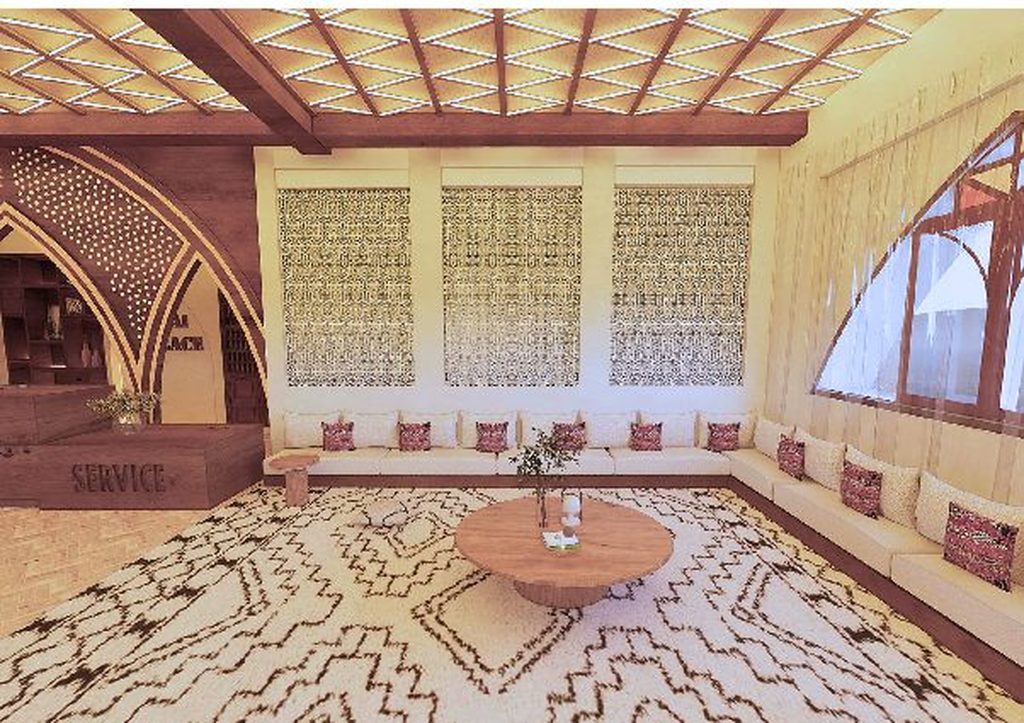 Rendu 3D du projet فندق السباعي بالاس زاكورة à Zagora, Maroc — vue 03