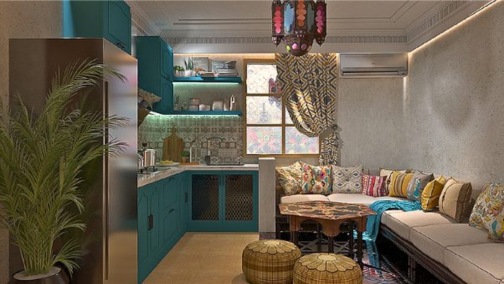 Rendu 3D du projet Chefchaouen Guesthouse à Chefchaouen, Maroc — vue 01