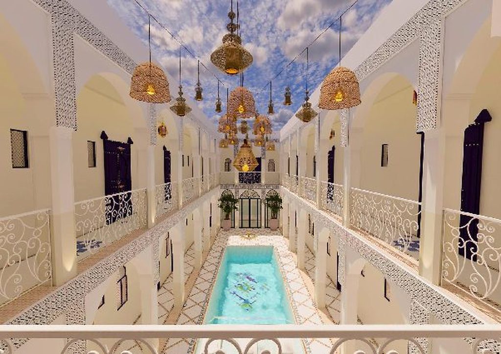 Rendu 3D du projet رياض عناية فاس à Fès, Maroc — vue 01