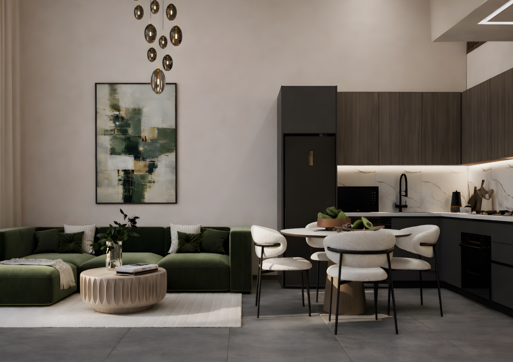 Rendu 3D du projet Projet Duplex Airbnb à Marrakech — vue 01