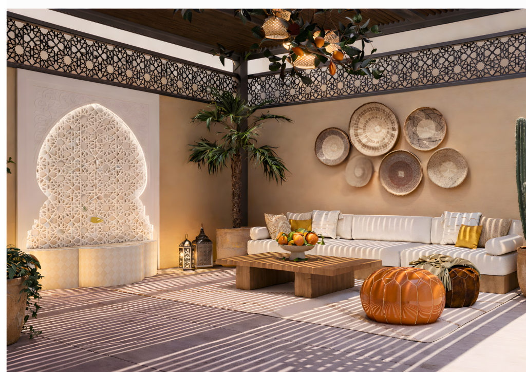 Rendu 3D du projet Projet Duplex Airbnb à Marrakech — vue 12
