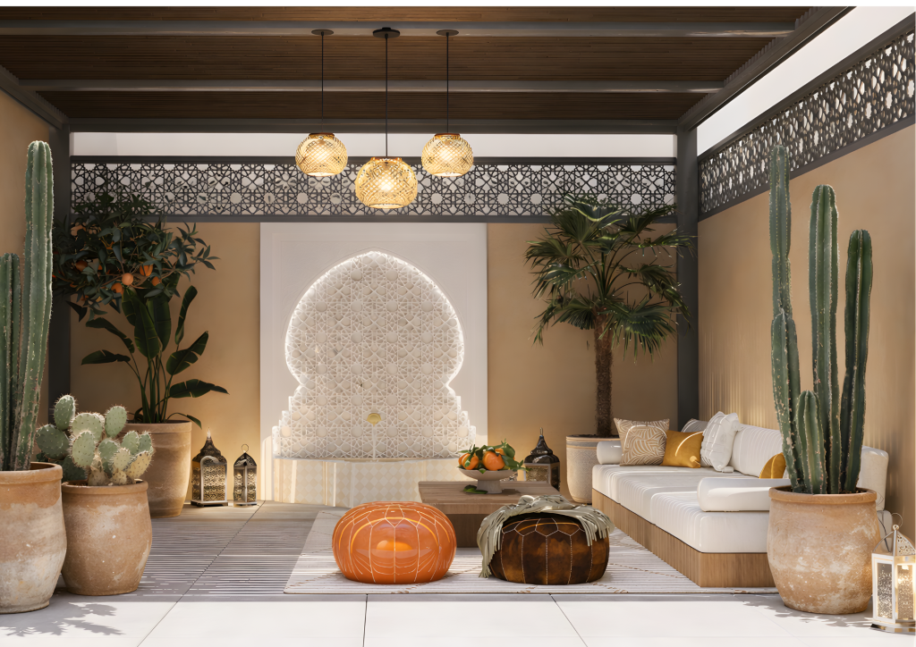 Rendu 3D du projet Projet Duplex Airbnb à Marrakech — vue 13